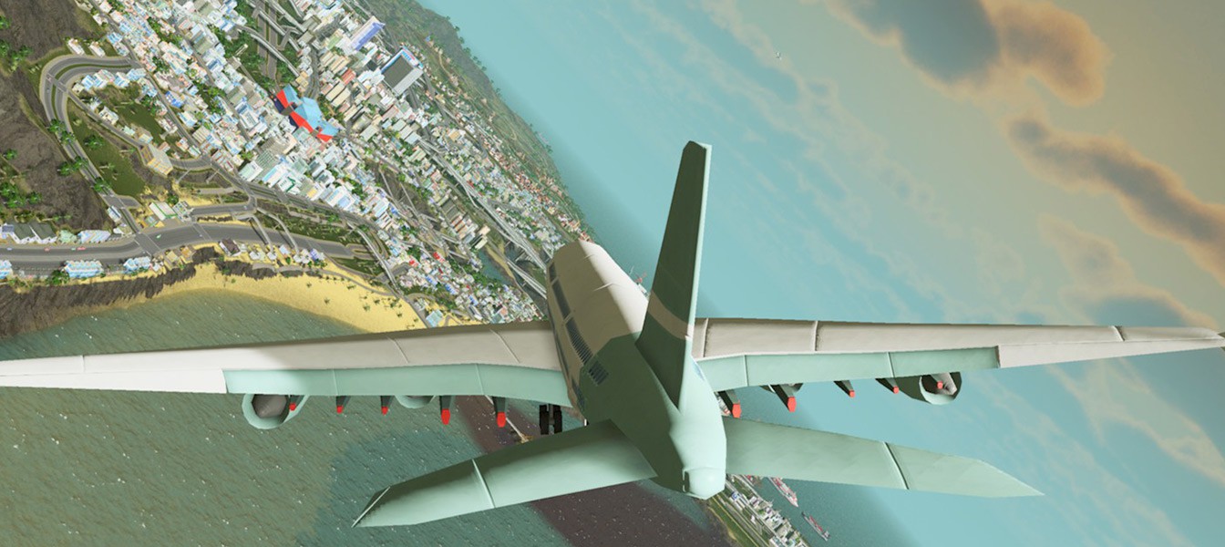 Моддер добавил управляемый самолет в Cities: Skylines