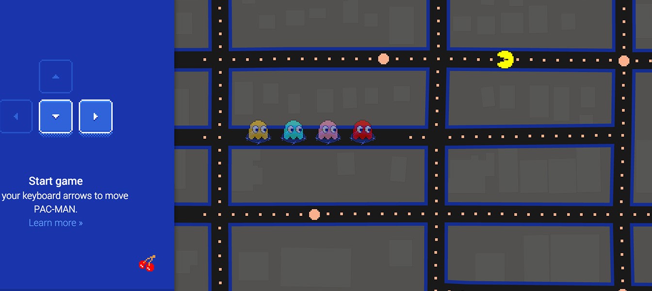 Pacman в Google Maps
