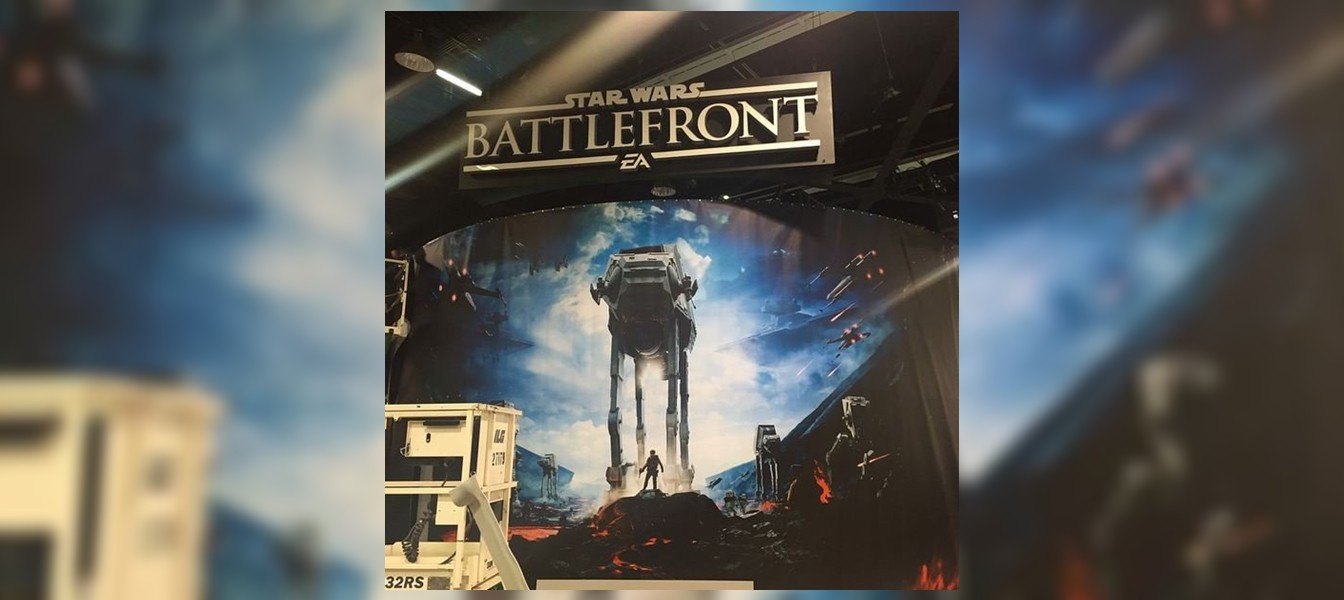 Фотография стенда Star Wars: Battlefront и первый взгляд на главный арт игры