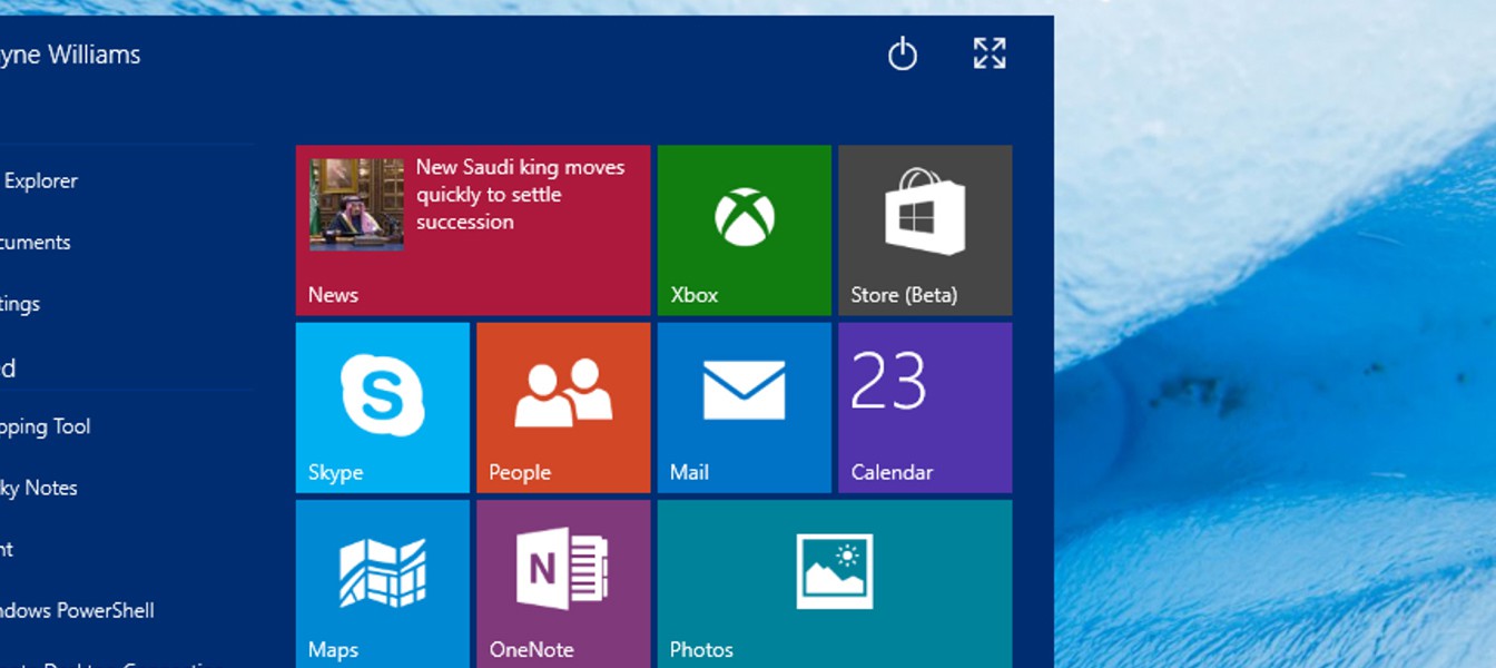 Скриншоты обновленного интерфейса Windows 10