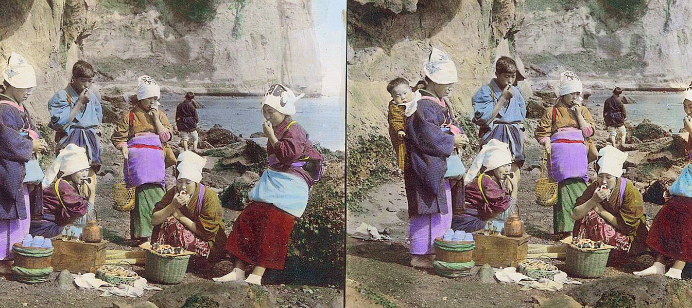 Цветные 3D-фотографии Японии конца 19 века