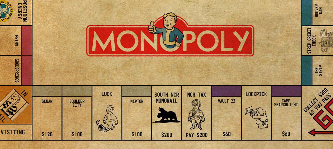 Игральная доска для Монополии по Fallout: New Vegas
