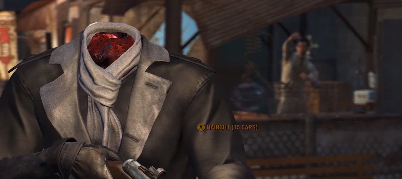 Коготь смерти снес игроку Fallout 4 голову... тот остался жив