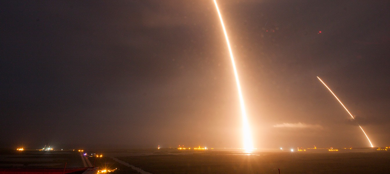Фотографии с запуска и приземления ракеты Falcon 9