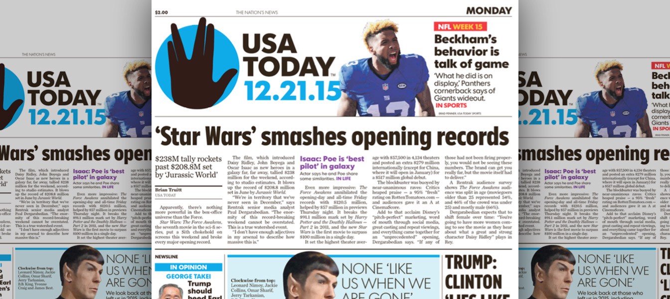 Газета USA Today потроллила фанатов Star Wars