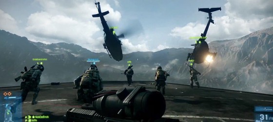 Новый трейлер мультиплеера Battlefield 3 – прыжки с парашютом