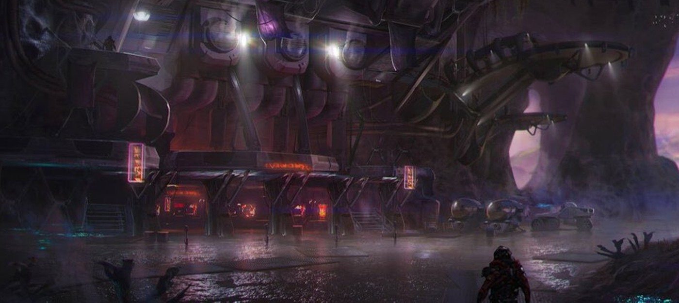 Космическая стоянка на новом концепте Mass Effect: Andromeda