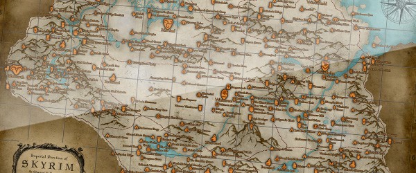 Карта скайрима со всеми локациями на русском в большом разрешении