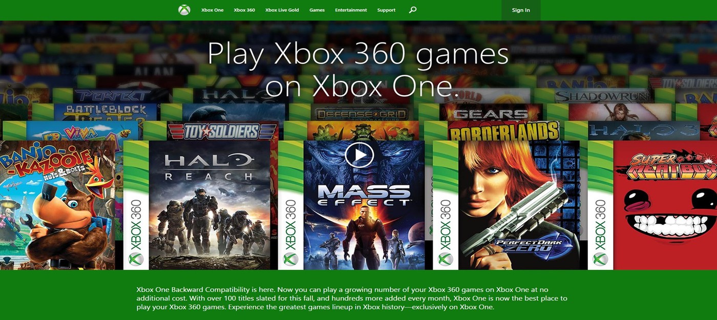 Microsoft добавила новые игры обратной совместимости для Xbox One
