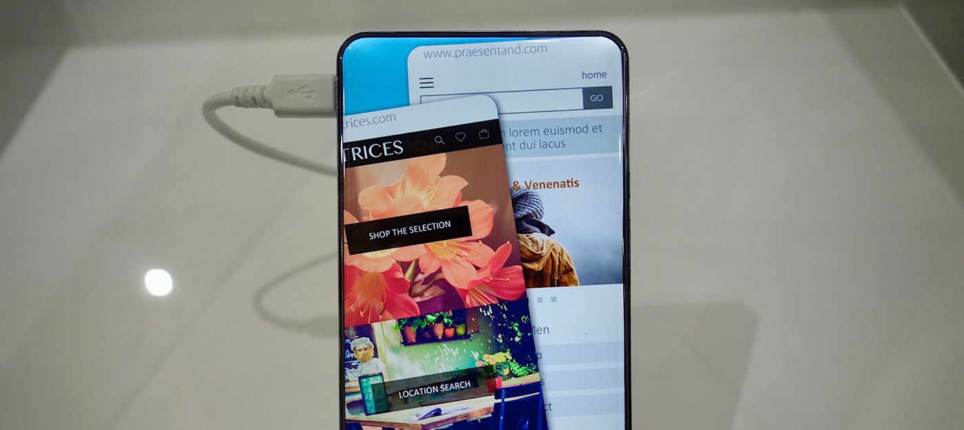 Sharp показала концепт Android-телефона с потрясающим дисплеем