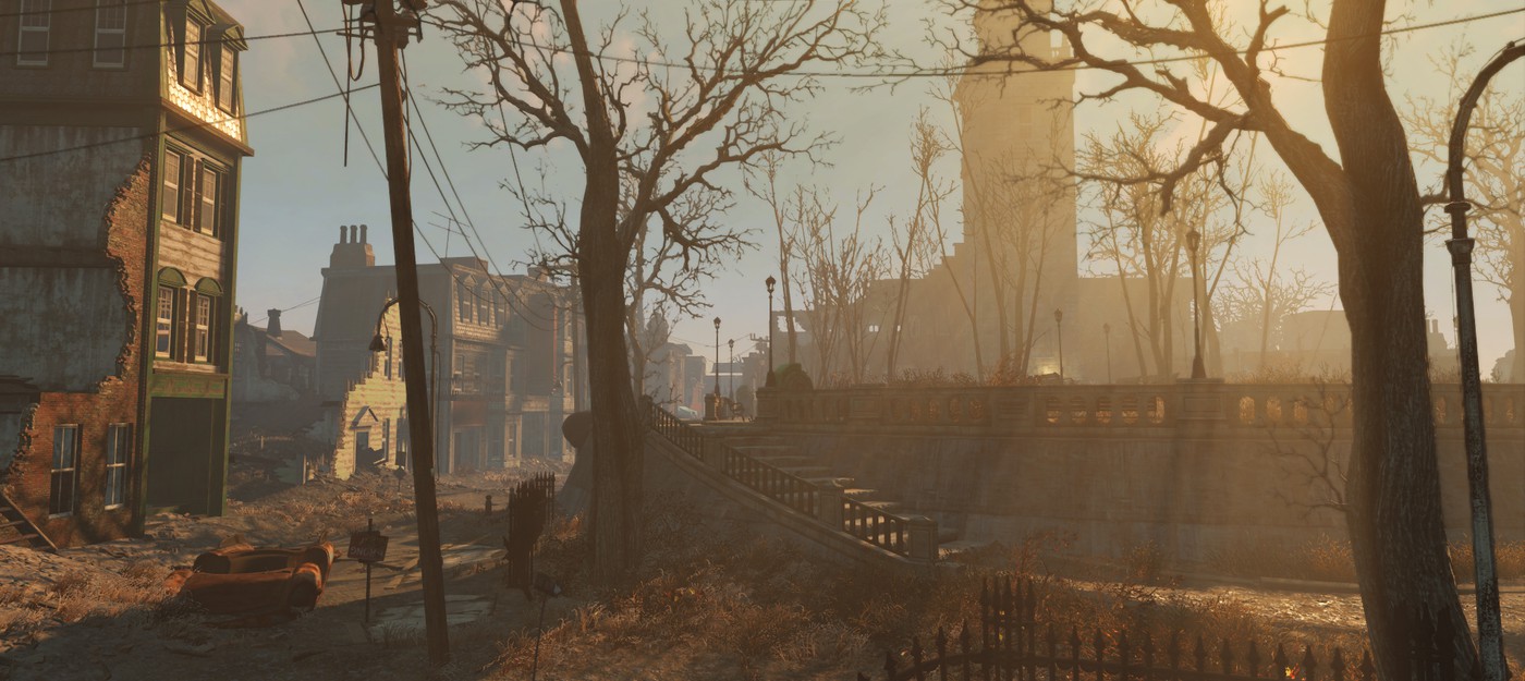 Fallout 4: однобокий взгляд на правый верхний угол рандомного камня.