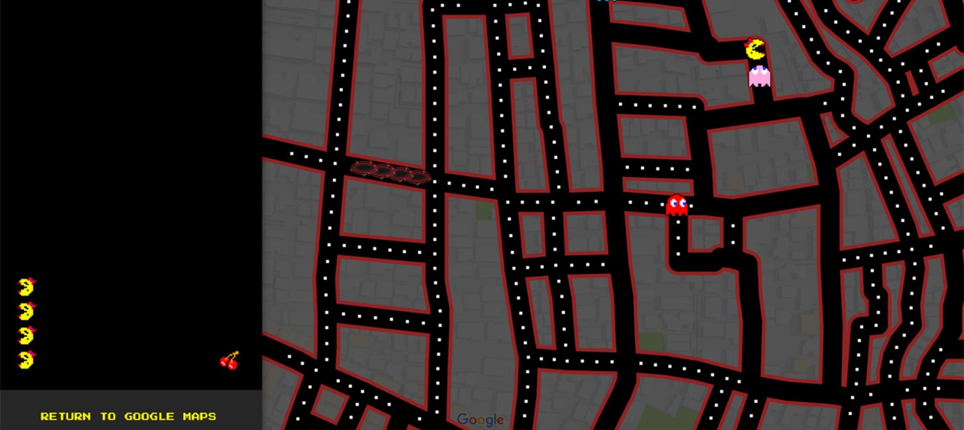 В Pac-Man снова дадут поиграть на Google Maps