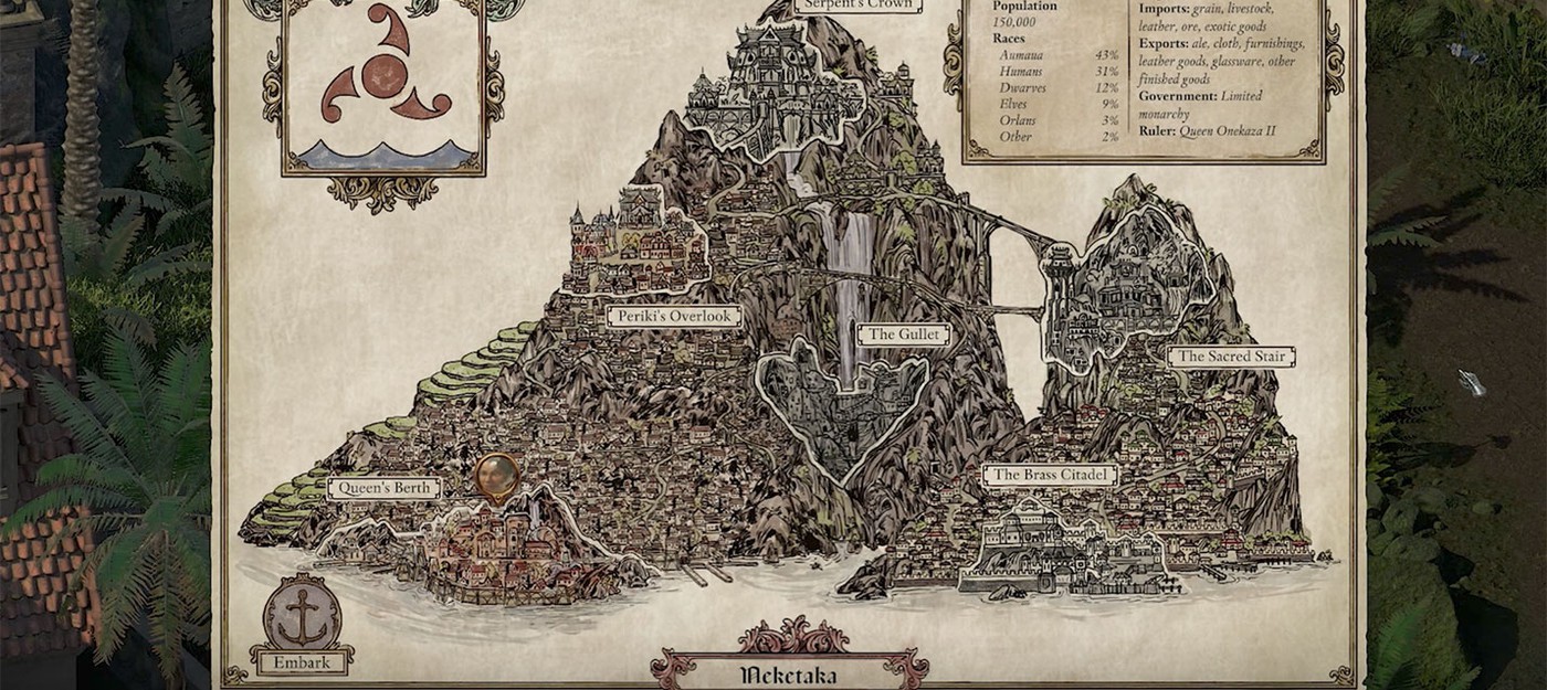 Геймплей Pillars of Eternity II: Deadfire — тур по городу Некетака