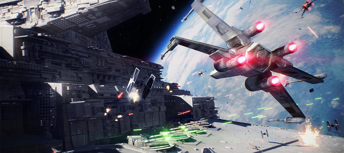 12 минут геймплея космических сражений Star Wars Battlefront II