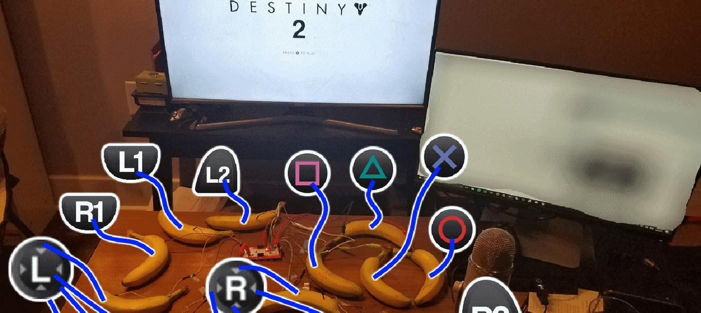 Геймер проходит Destiny 2 на 16 бананах