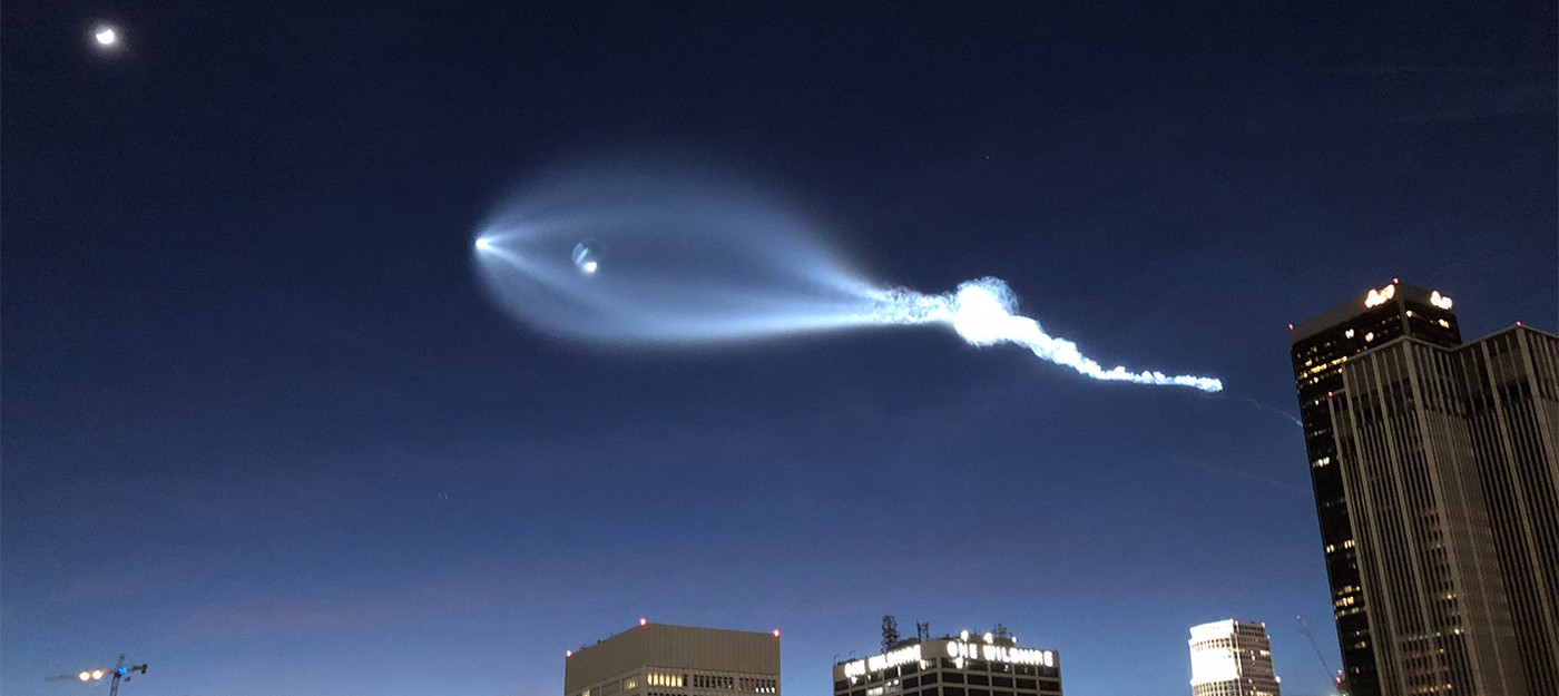 Таймлапс красочного запуска ракеты SpaceX — последней в году