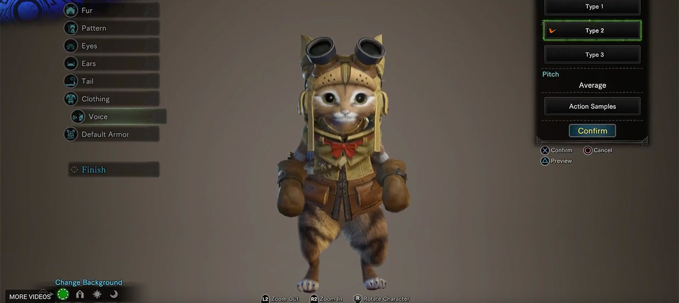 Редактор персонажей Monster Hunter: World позволяет делать красивых людей и котов