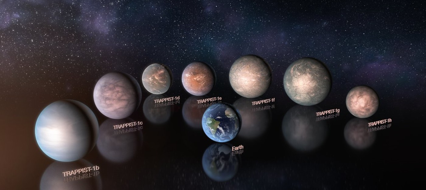 На планетах системы TRAPPIST–1 может быть вода
