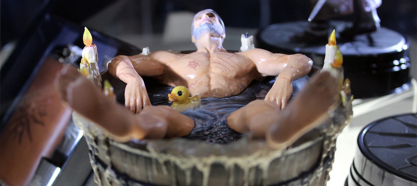 Фигурка Геральта в ванне поступит в продажу