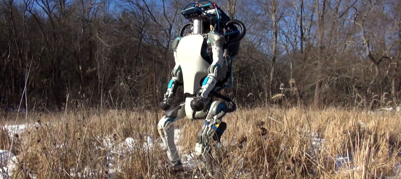 Робот Boston Dynamics на пробежке