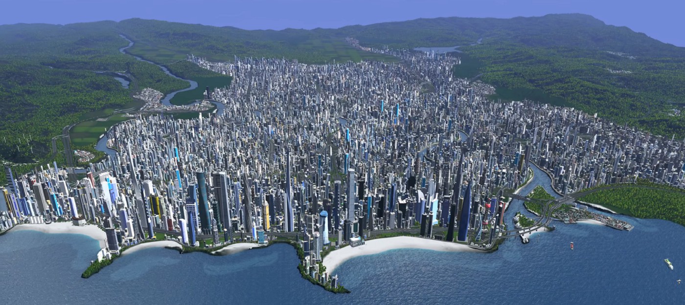 Виртуальный тур по огромному городу в Cities: Skylines