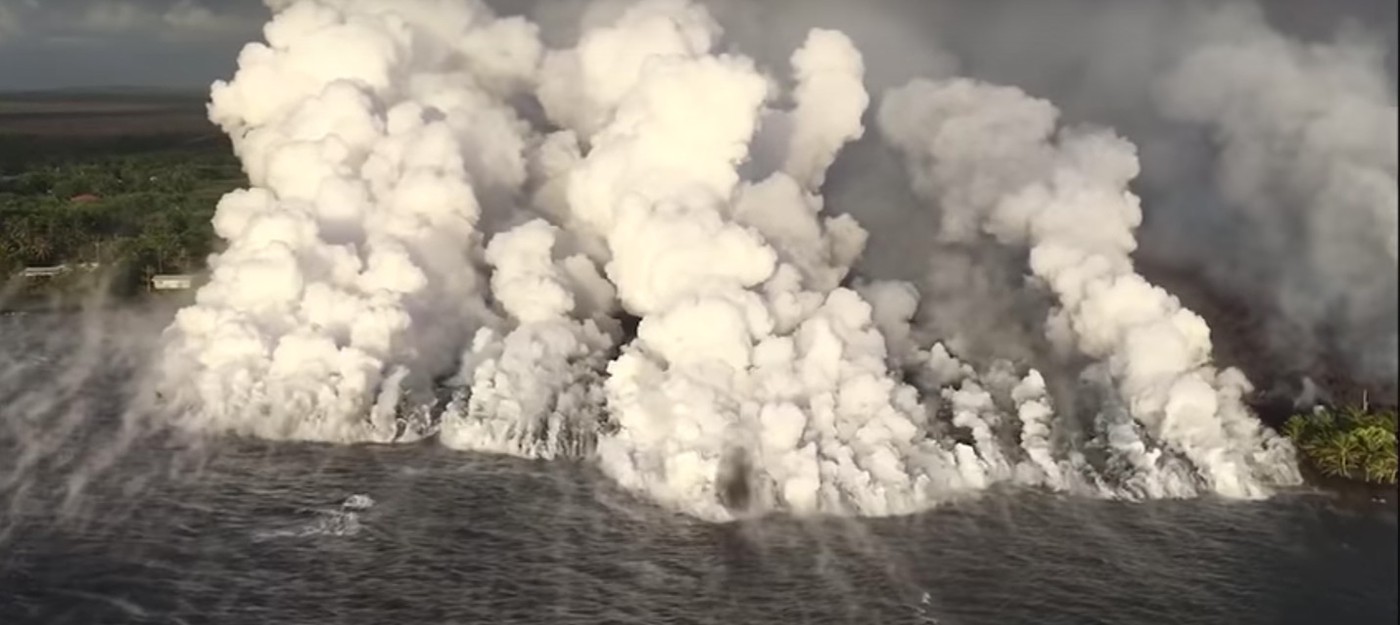 Завораживающее видео извержения вулкана Килауэа на Гавайях