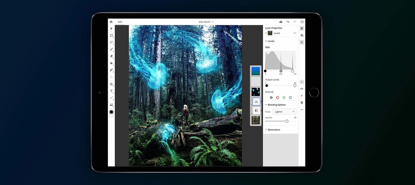Adobe анонсировала полноценный Photoshop для iPad