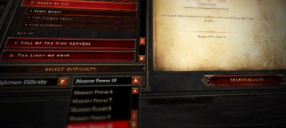 Diablo III: патч 1.0.5 добавит выбор сложности монстров