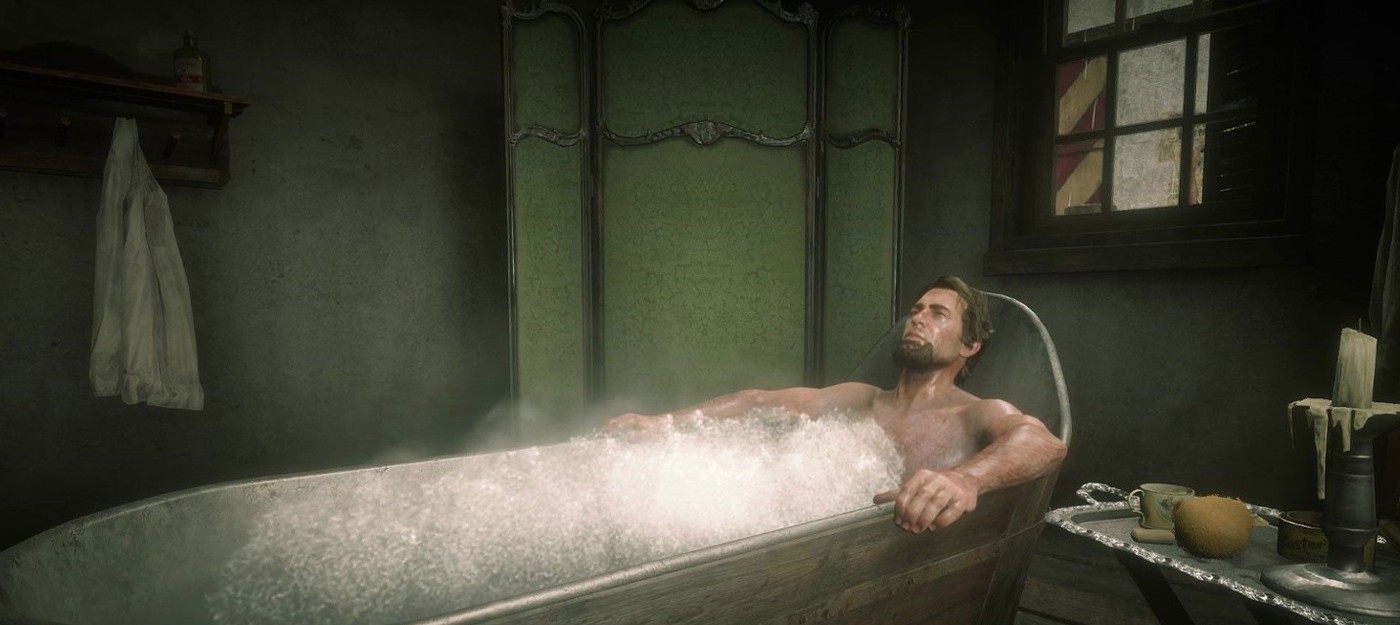 Протагониста Red Dead Redemption 2 раздели при помощи ванны и молотова