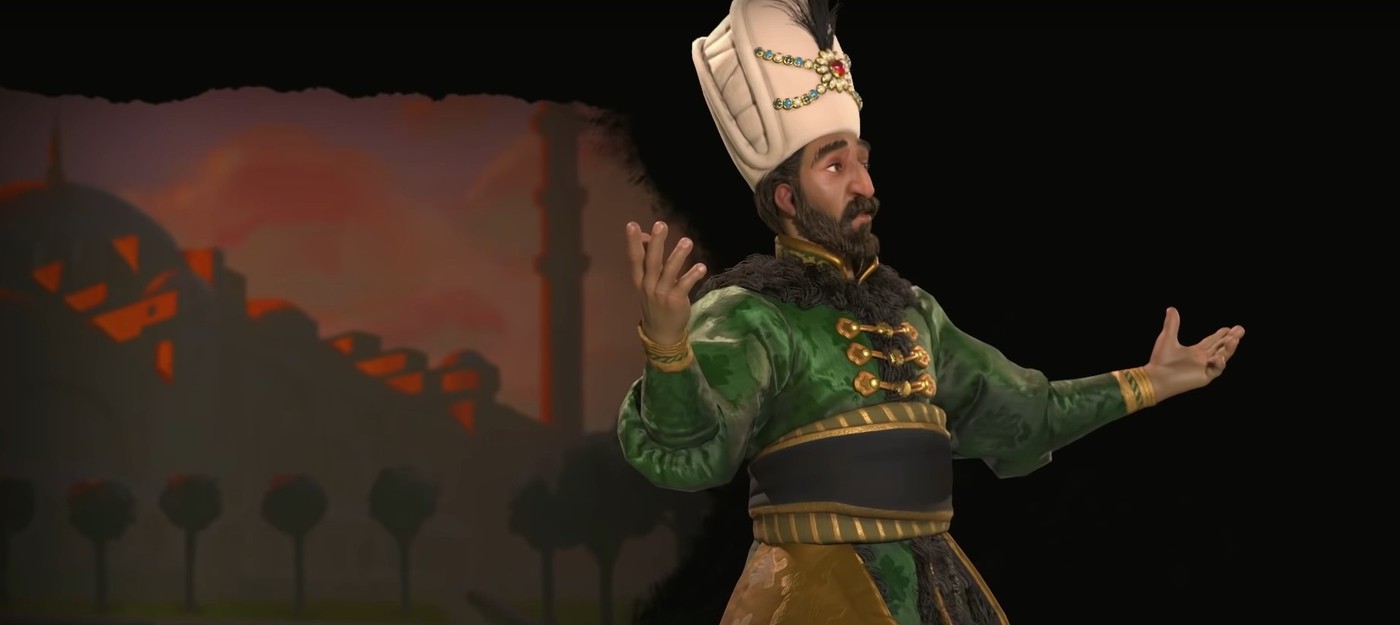 Сулейман Великолепный — лидер Османской империи в Civilization VI: Gathering Storm