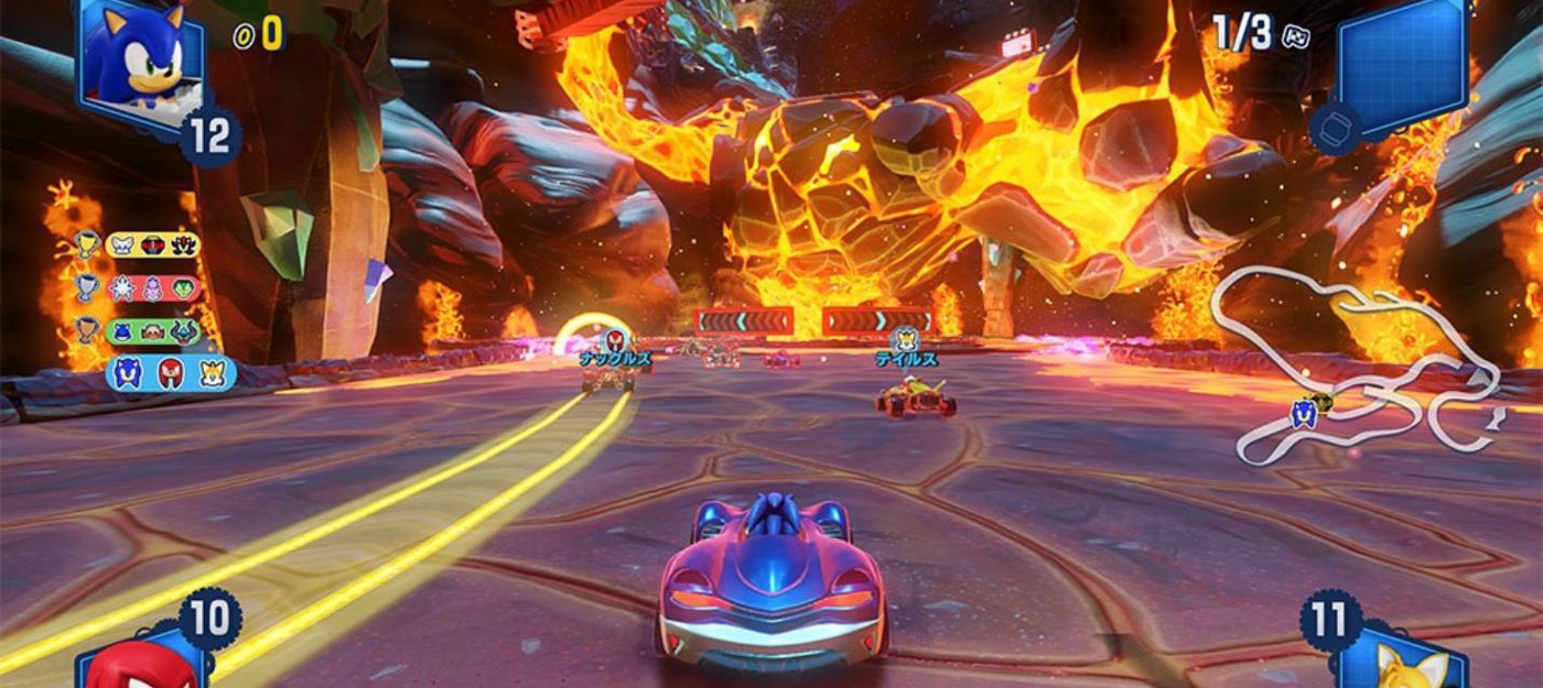 Вулканическая трасса на новых скриншотах Team Sonic Racing