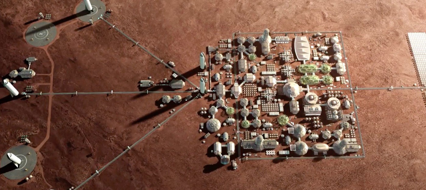 Илон Маск представляет марсианскую колонию веселым местом с открытым воздухом