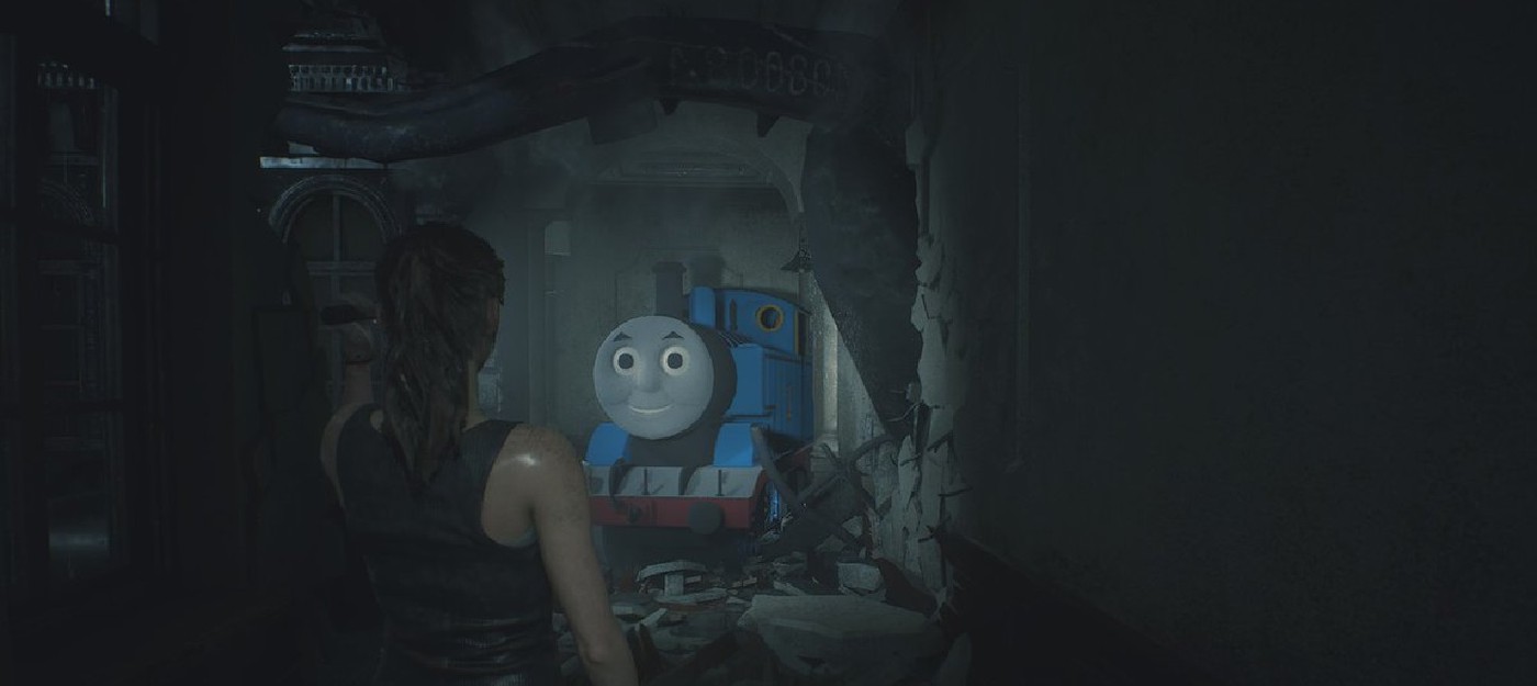 Мод Resident Evil 2 заменяет Тирана на Паровозика Томаса