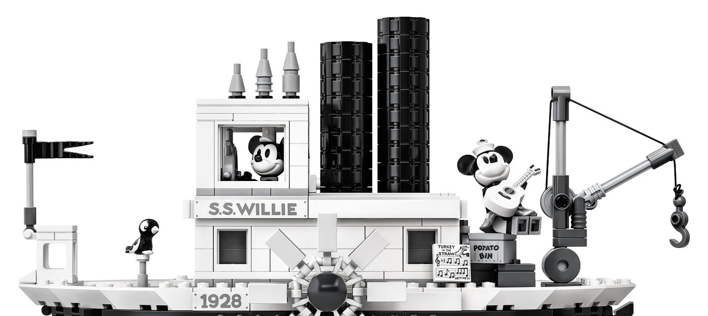 Steamboat Willie — черно-белый набор LEGO с Микки-Маусом в честь 90-летия