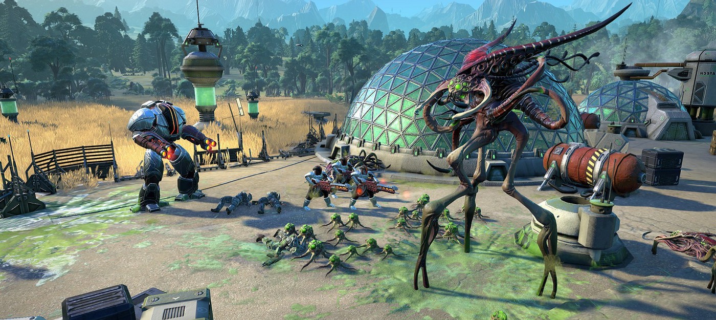 Тактическое сражение между Ассамблеей и Авангардом в геймплейном ролике Age of Wonders: Planetfall