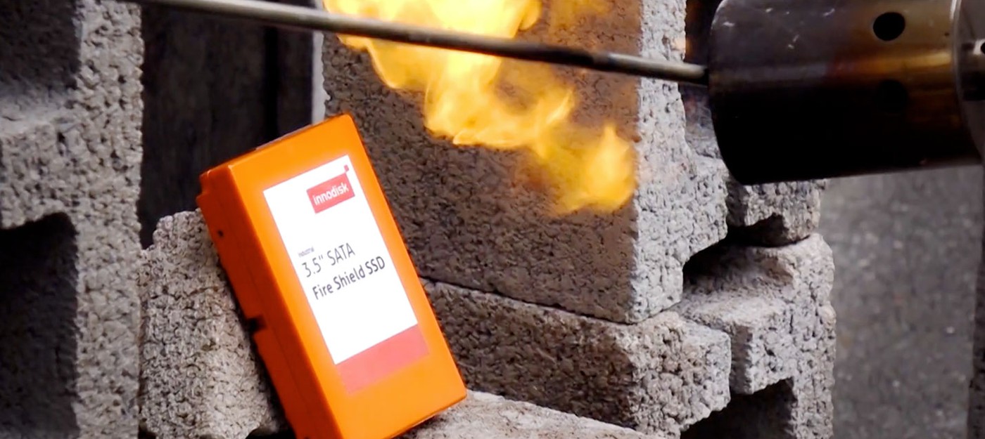 Innodisk представила SSD, выдерживающий температуру до 800°C и открытый огонь