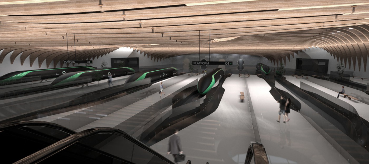 Вот так могут выглядеть будущие станции Hyperloop