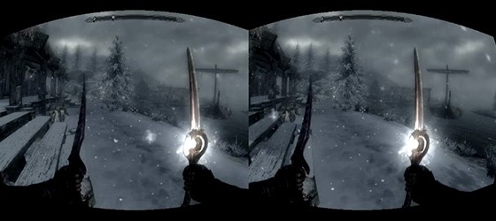Skyrim в очках виртуальной реальности Oculus Rift