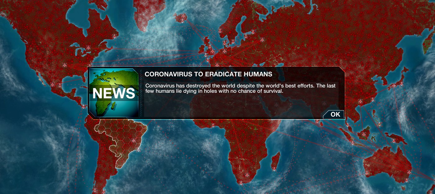 На фоне коронавируса разработчики симулятора Plague Inc. напомнили, что это игра, а не научная модель