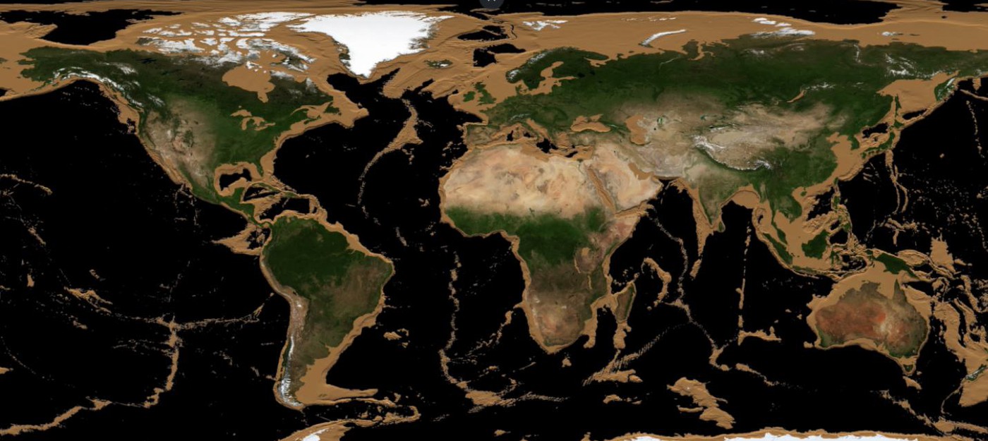 Как будет выглядеть Земля, если все океаны высохнут