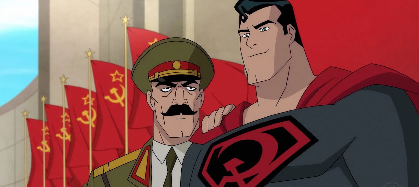 Встреча Сталина и Супермена в первом клипе из мультфильма "Супермен: Красный сын"