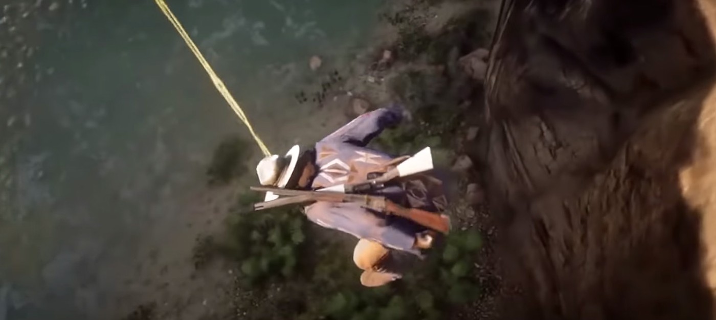 Игроки Red Dead Redemption 2 спасаются от падений с высоты при помощи "рвотной веревки"