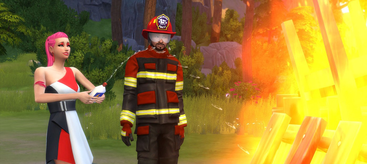С новым апдейтом симы в  The Sims 4 научились мочиться огнем