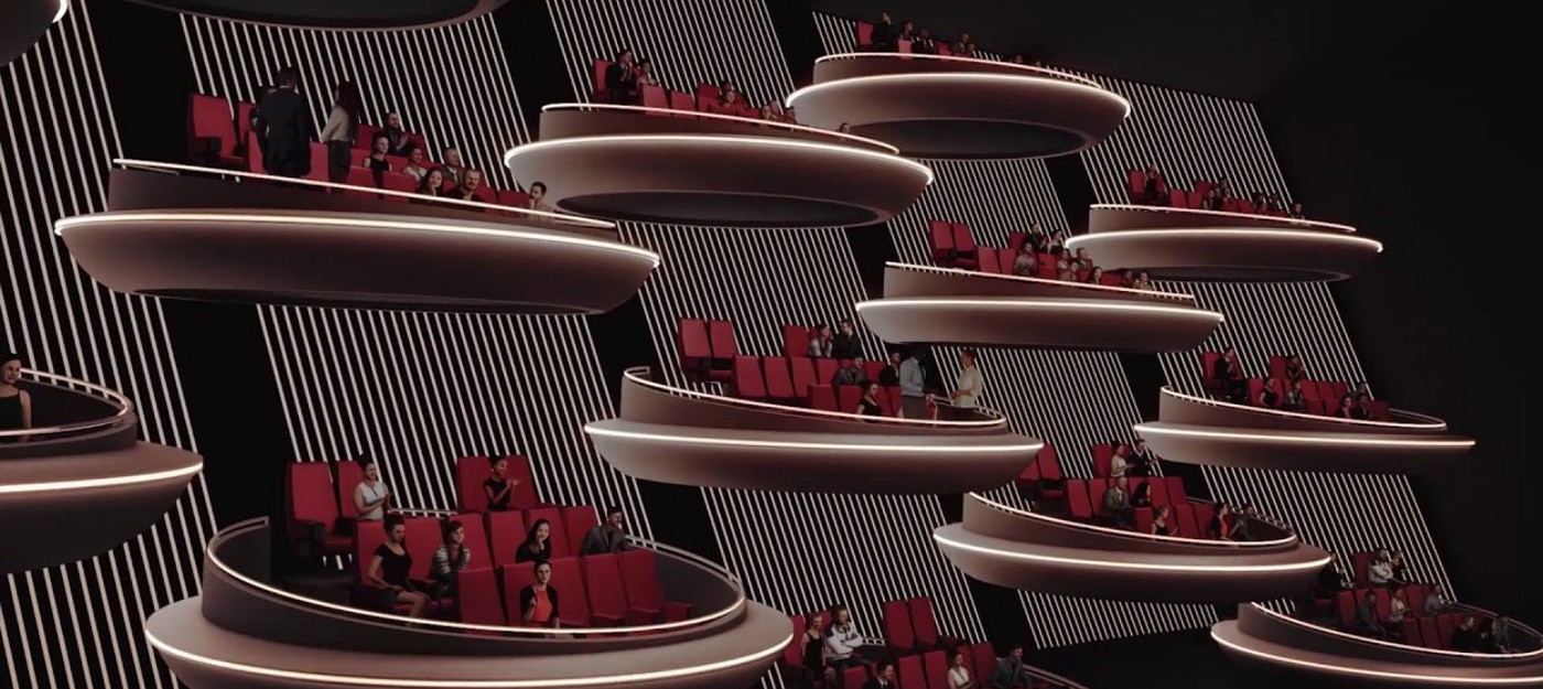 Этот дизайн парижского кинозала напоминает зал сената из "Звездных войн"