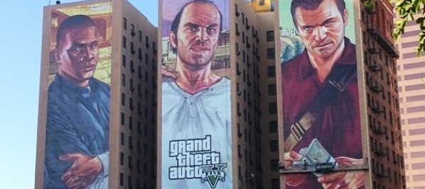 UPD: 20-ти метровая реклама GTA 5 – закончена