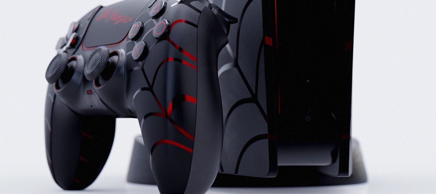 Фанатский дизайн PS5 в стиле Spider-Man: Miles Morales