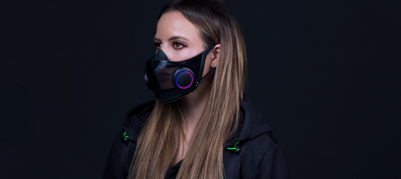 CES 2021: Razer показала многоразовую маску с RGB-подсветкой