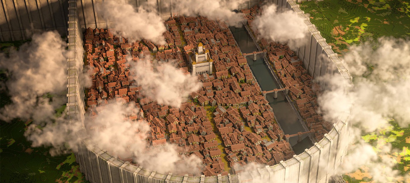 Игроки Minecraft воссоздали город из "Атаки Титанов" в масштабе 1:1
