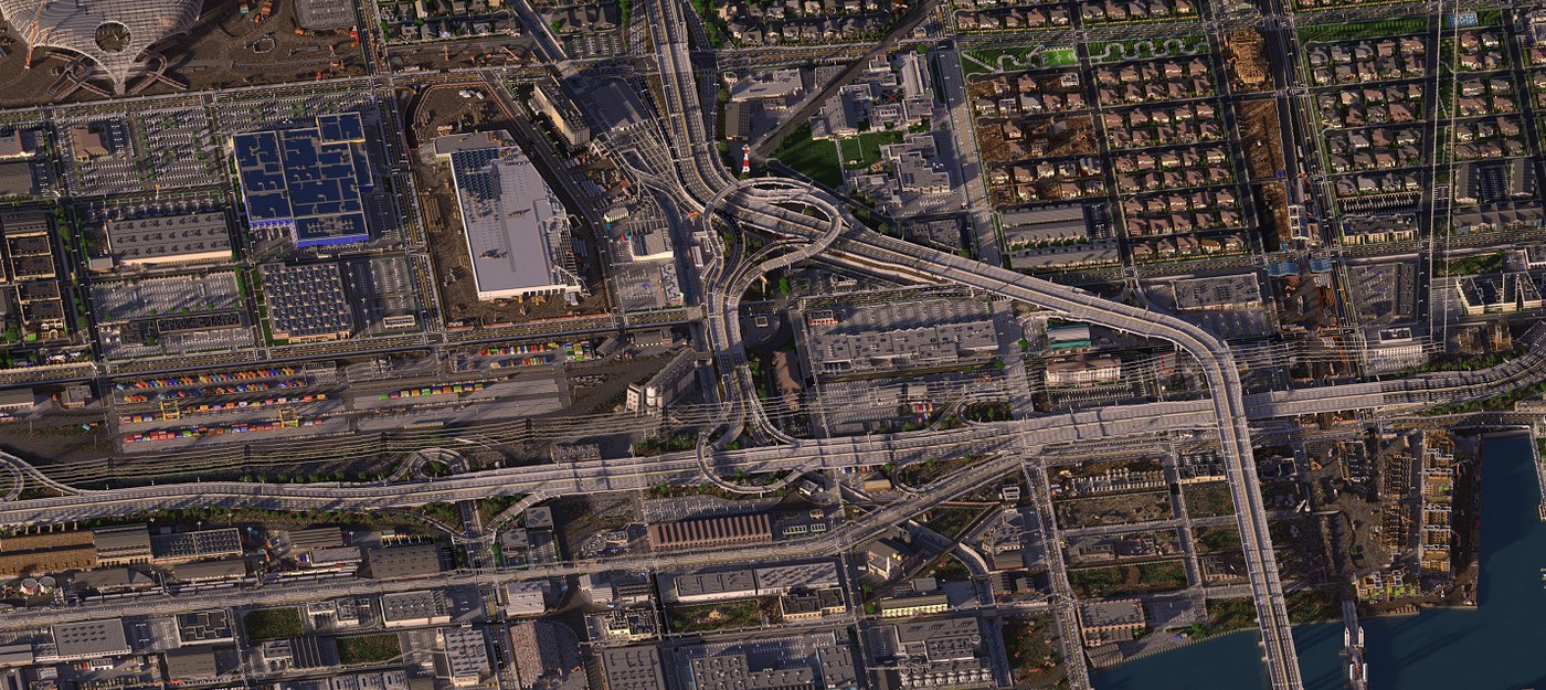 Инфрастуктура самого большого города Minecraft с высоты птичьего полета