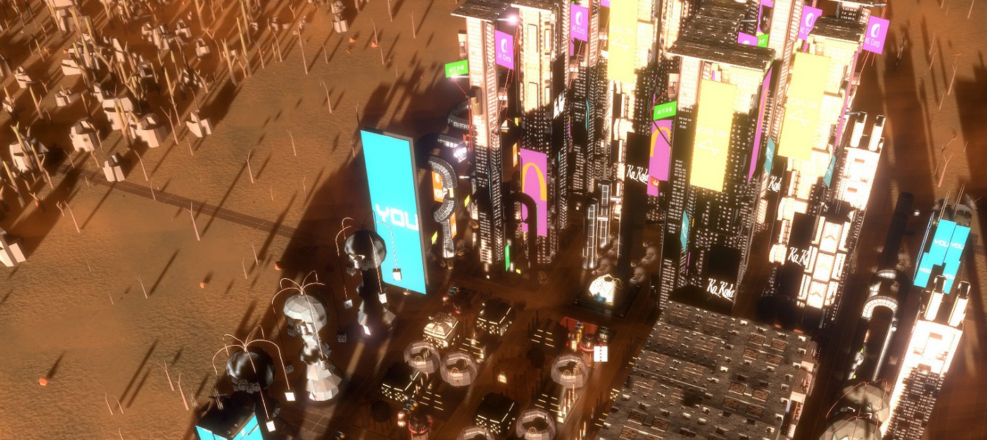 Строительство многоуровневых киберпанк-городов в релизном трейлере стратегии Skid Cities